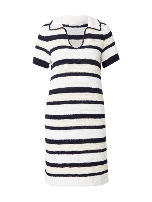 ARMEDANGELS Strikkjole 'PAOLINAA'  sort / hvid / naturhvid