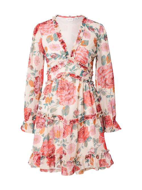 VILA Kjole 'VIEmsa'  gran / mandarin / lys rød / hvid