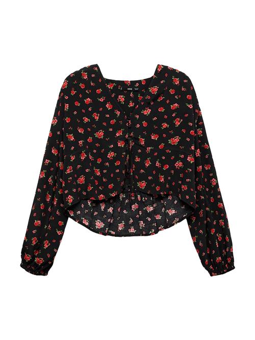 MANGO Bluse 'GEM'  lysegrøn / pink / rød / sort