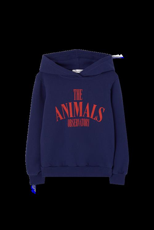 The Animals Observatory Anglefish Hættetrøje Deep Blue  Deep Blue 4 Y  Blå  4 år  unisex