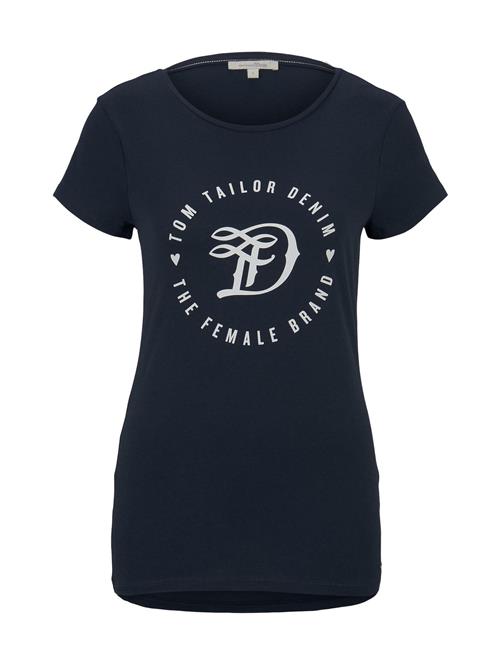 TOM TAILOR DENIM Shirts  natblå / hvid