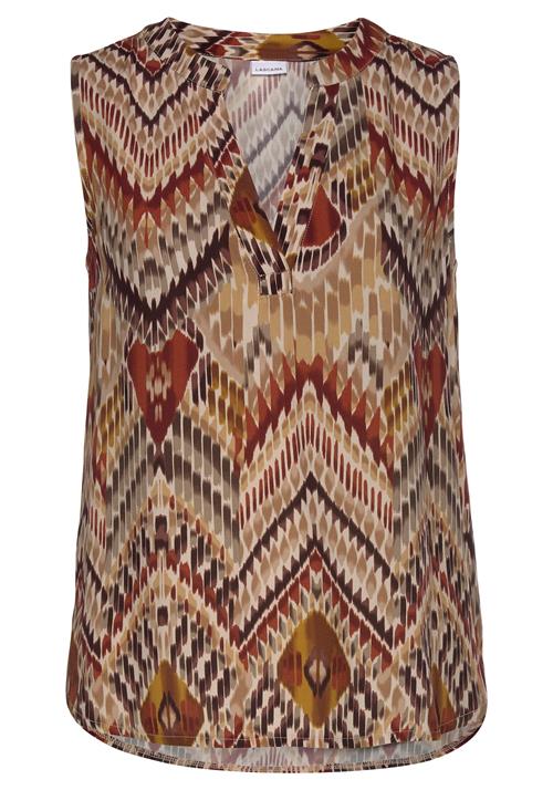 LASCANA Bluse  beige / brun / rustbrun / sennep