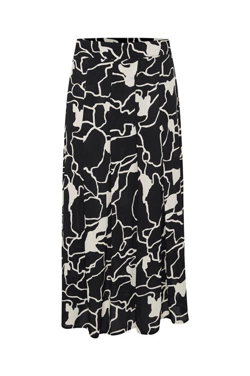 Fransa Nederdel 'Kay'  ecru / sort