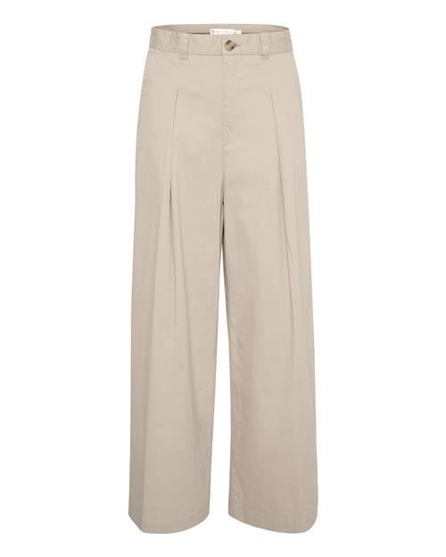 InWear Bukser med lægfolder  mørkebeige