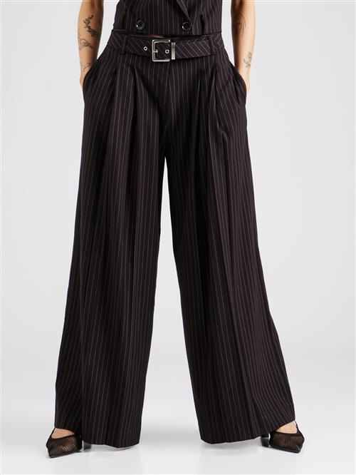 Hoermanseder Bukser med lægfolder  navy / hvid