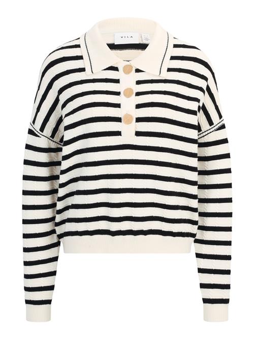 VILA Pullover 'Malfine'  creme / sort