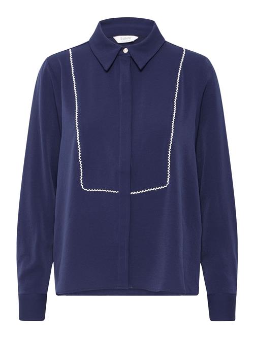 b.young Bluse 'Idaline'  mørkeblå / hvid