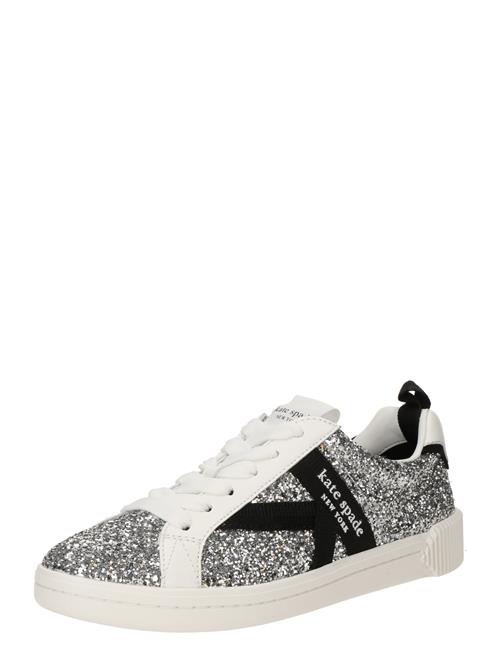 Kate Spade Sneaker low 'K As In Kate Glitter Court Sneakers'  sort / sølv / hvid