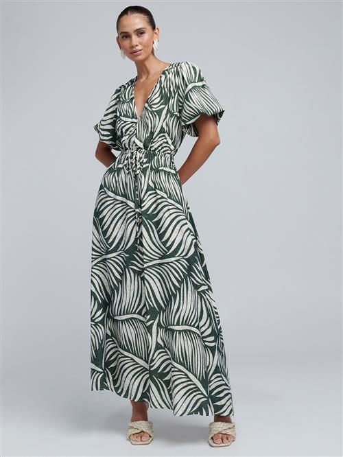 BWLDR Kjole 'Romi'  gran / hvid