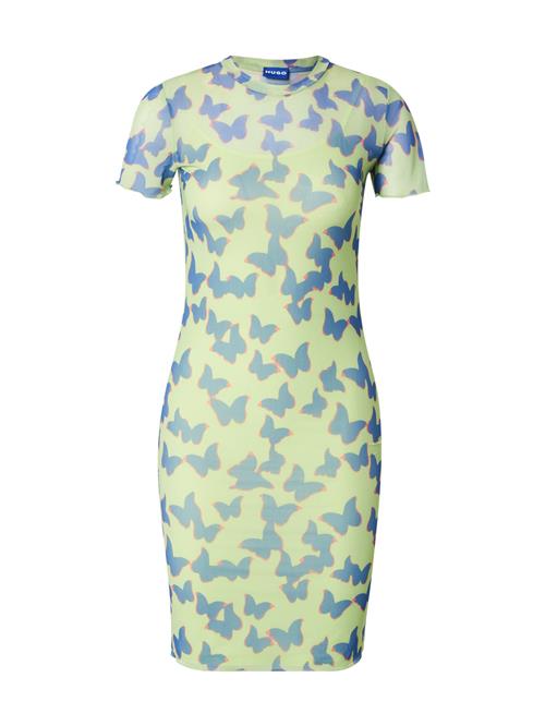 HUGO Kjole 'Nastaja'  navy / lysegrøn / mørkeorange