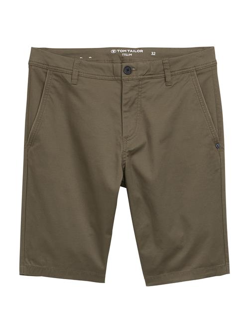 TOM TAILOR Lærredsbukser  oliven
