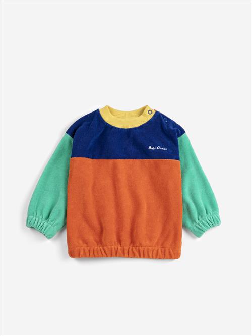 Bobo Choses Bobo Choses Color Block Sweatshirt Multicolor  Multicolor 9 months  Orange.  9 måneder  unisex