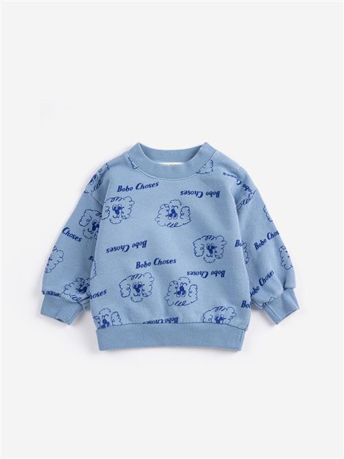 Bobo Choses Pickles The Dog All Over Sweatshirt Prussian Blue  Prussian Blue 3 months  Blå  3 måneder  unisex
