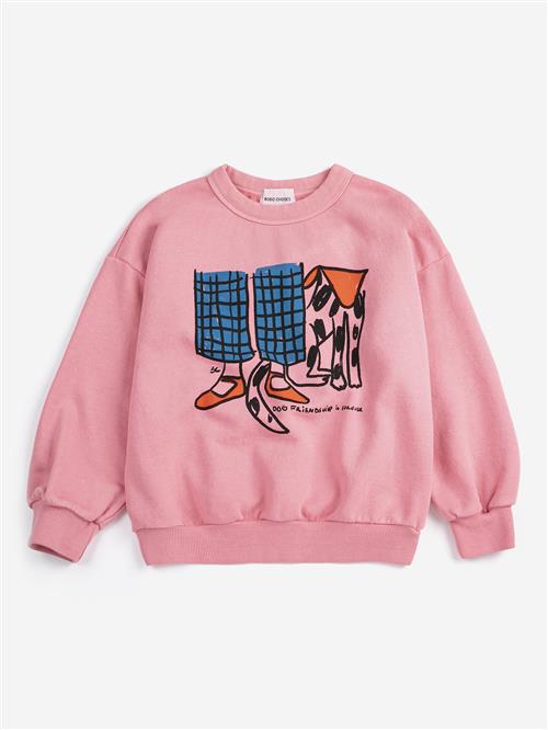 Bobo Choses Dog Friendship Sweatshirt Pink  Pink 2-3 Y  Lyserød  2-3 år  kvinde