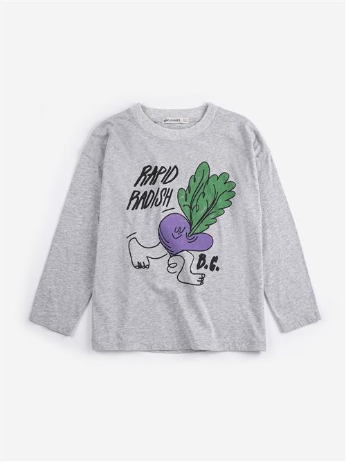 Bobo Choses Rapid Radish Langærmet T-shirt Heather Grey  Heather Grey 4-5 Y  Grå  4-5 år  mand
