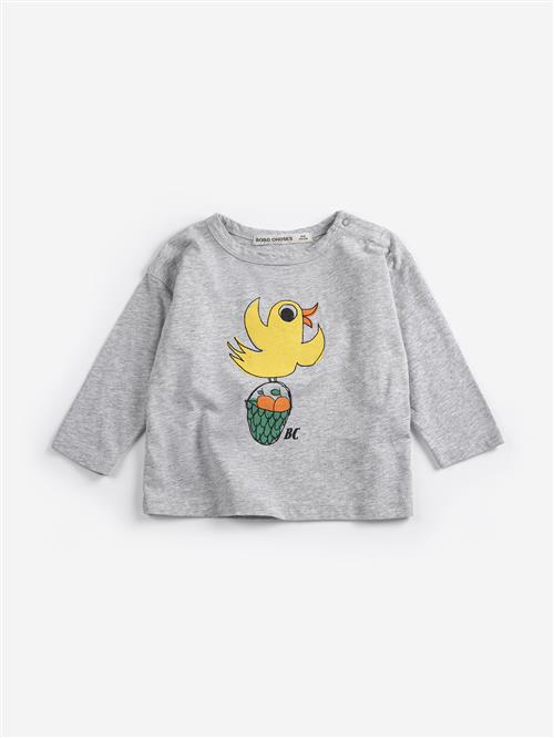 Bobo Choses Flying Oranges Langærmet T-shirt Heather Grey  Heather Grey 18 months  Grå  18 måneder  unisex