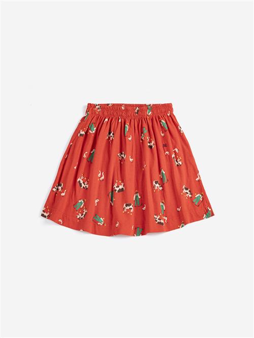 Bobo Choses Farm Adventure All Over Skirt Red  Red 8-9 Y  Rød  8-9 år  kvinde