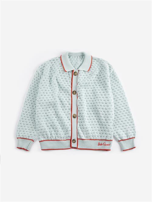 Bobo Choses Bc Openwork Cardigan Light Blue  Light Blue 6-7 Y  Blå  6-7 år  mand