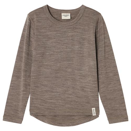 Kuling Canberra Baselayer-top I Uld Light Brown Melange  134/140 cm Wool Brun  134/140 cm  unisex