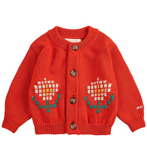Bobo Choses Cardigan - Strik - Pixel Daisy - Rød