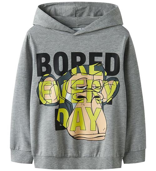 Name It Hættetrøje - Sweat - NkmDeep - Grey Melange
