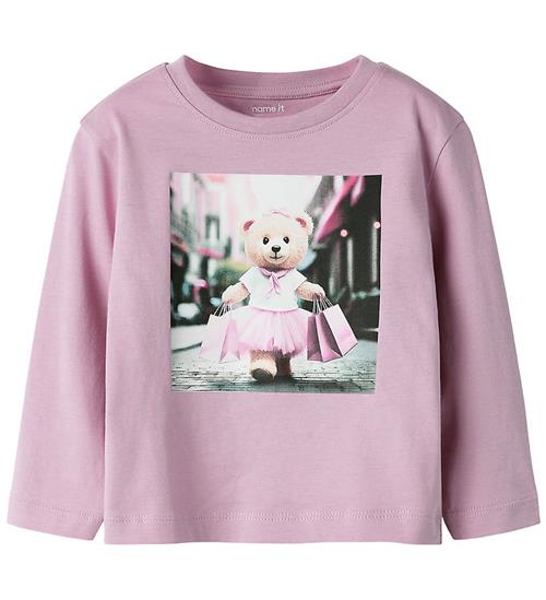 Name It Bluse - NmfVotea - Dawn Pink/Shopping Bear