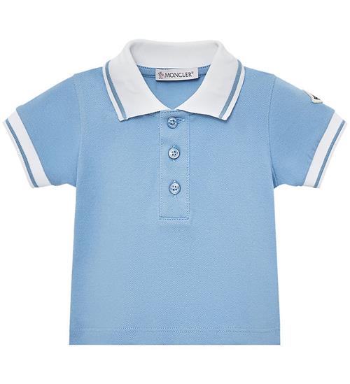 Moncler Polo - Lyseblå m. Hvid