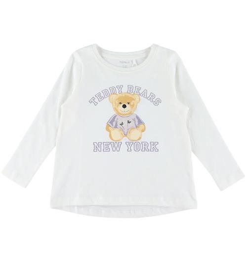 Name it Bluse - NmfViolet - Cloud Dancer/Teddy Bear