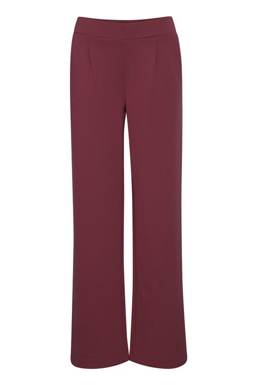 b.young Bukser med lægfolder 'Rizetta'  vinrød