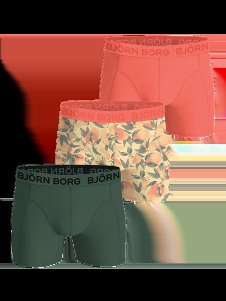 Björn Borg Cotton Stretch Boxers 3-pack Grøn, 146-152