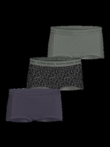 Björn Borg Cotton Stretch Boxer Shorts 3-pack Grøn, 122-128