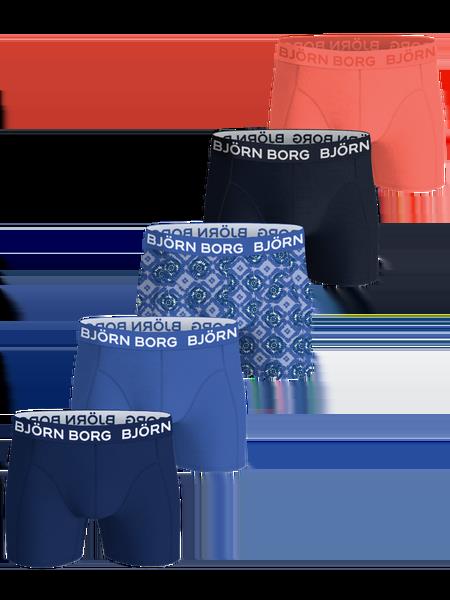 Björn Borg Cotton Stretch Boxers 5-pack Blå, 170