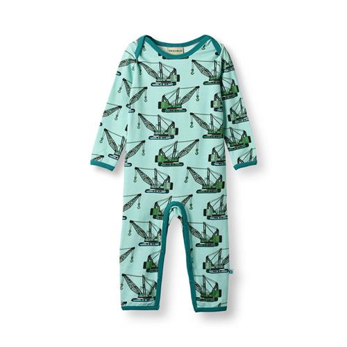 Småfolk Ulm Langærmet Onesie Mint Haven  Mint Haven 74 cm  Grøn  74 cm  mand