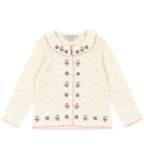 Konges Sløjd Cardigan - Strik/Hulmønster - Rosier - Off White