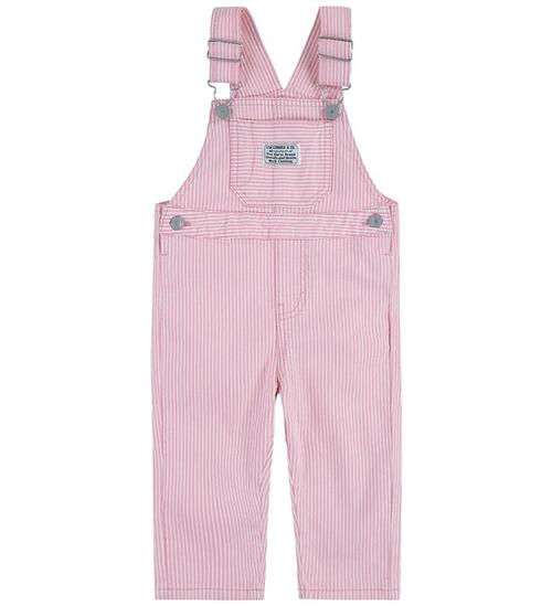 Levis Smækbukser - Railroad Stripe - Bright White/Pink