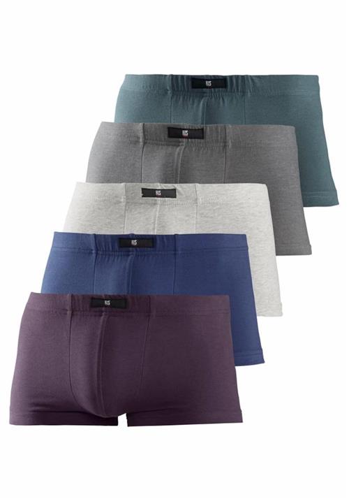 H.I.S Boksershorts  mørkeblå / lysegrå / mørkegrå / græsgrøn / mørkelilla