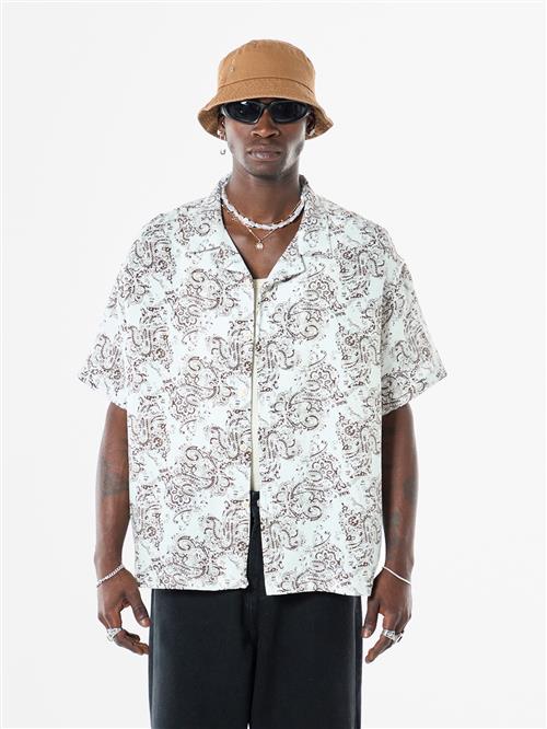 VAMOS CLO Skjorte  brun / hvid