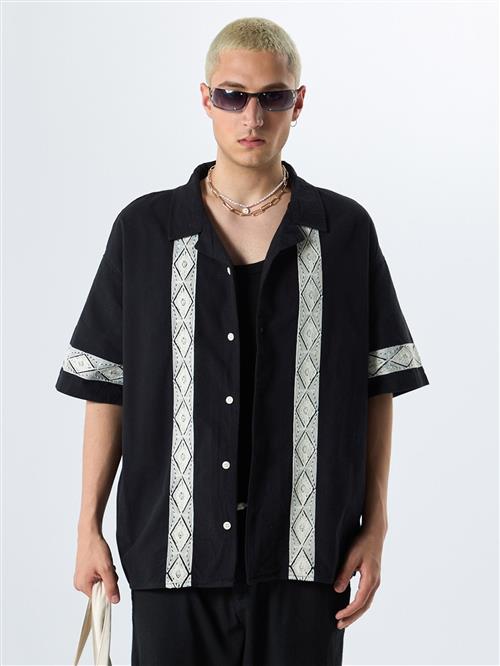 VAMOS CLO Skjorte  sort / hvid