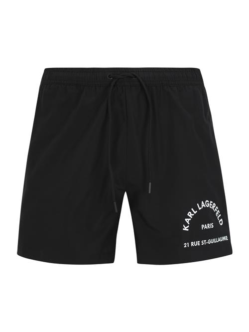 Karl Lagerfeld Badeshorts  sort / hvid