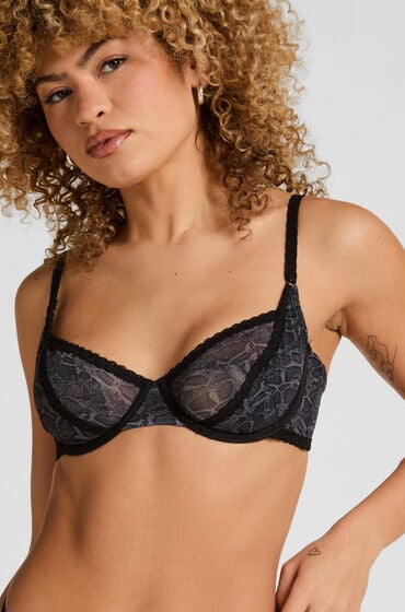 Se Hunkemöller Azula Bøjle-BH Uden Indlæg Grå hos Hunkemøller