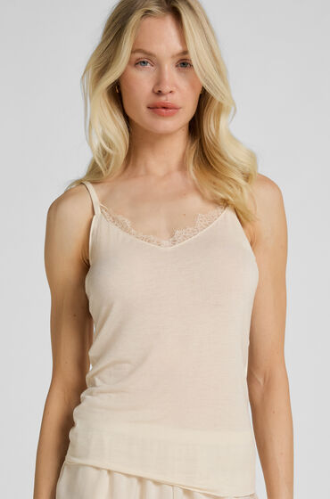 Hunkemöller super soft blondebluse med V-hals og kashmir Hvid