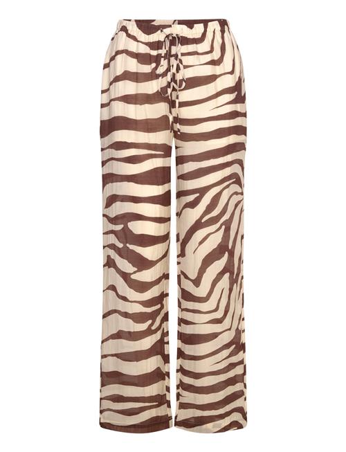 Mango | Zebra-Print Fluid Trousers | L