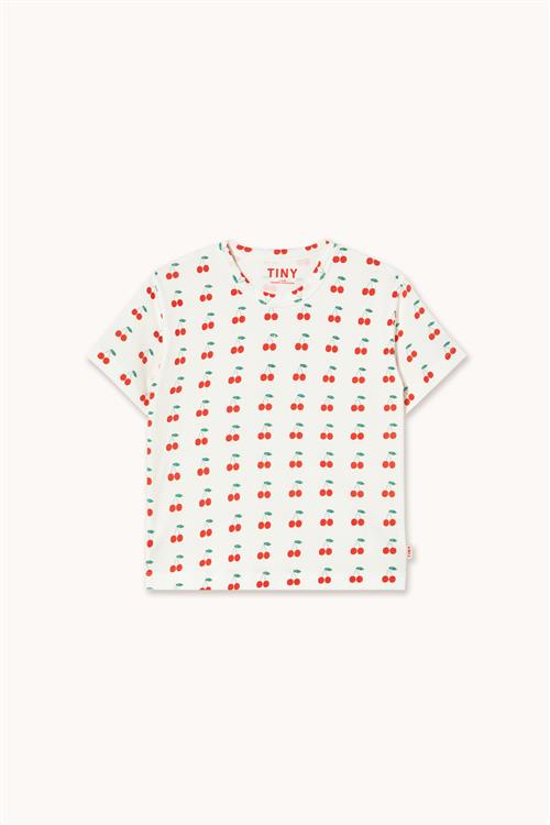Tinycottons Cherries Strikket T-shirt Off-white  Off-White 8 Y  Hvid  8 år  kvinde