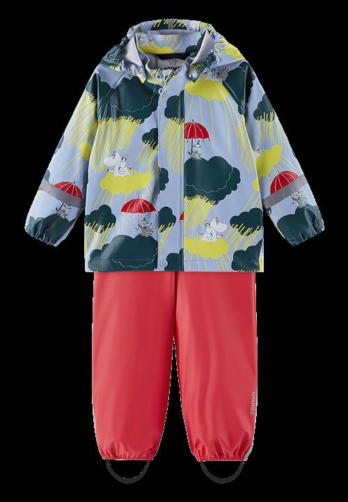 Reima Moomin Plask Regn-outfit Airy Blue  Airy Blue-92 cm  Blå  92 cm  unisex