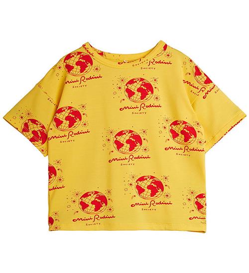 Mini Rodini T-shirt - Society Aop - Gul