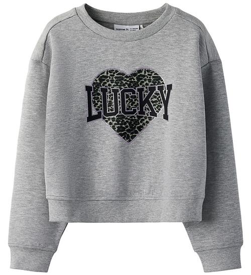 Name It Sweatshirt - Kort - NkfBima - Grey Melange