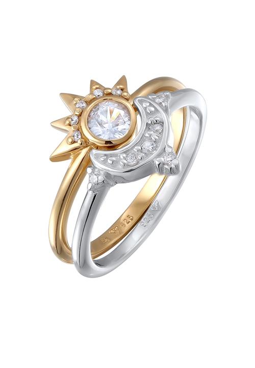 Se ELLI Ring 'Sonne und Mond'  guld / sølv hos About You