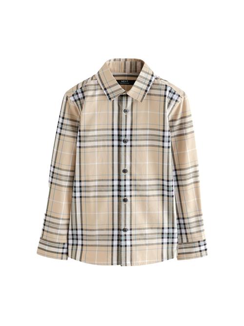 Next Skjorte  beige / blå / hvid