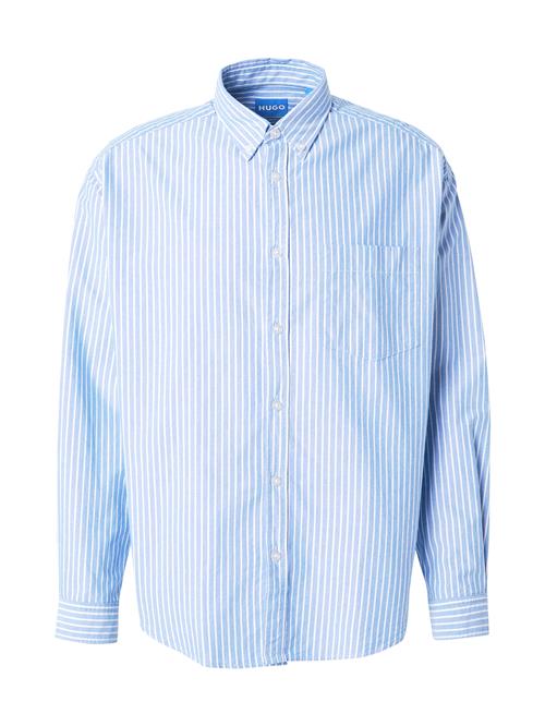 HUGO Skjorte 'Ebill'  lyseblå / hvid