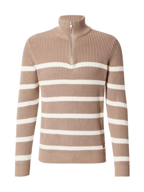 Key Largo Pullover 'PILOT'  taupe / hvid